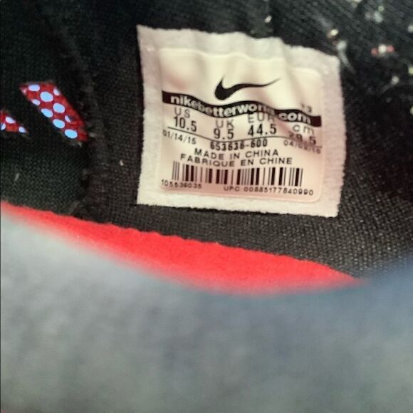 NIKE ZOOM RUN THE ONE 653636-600 Red / Wolf Grey-Black MEN SHOES SIZE 10.5 - Picture 7 of 8